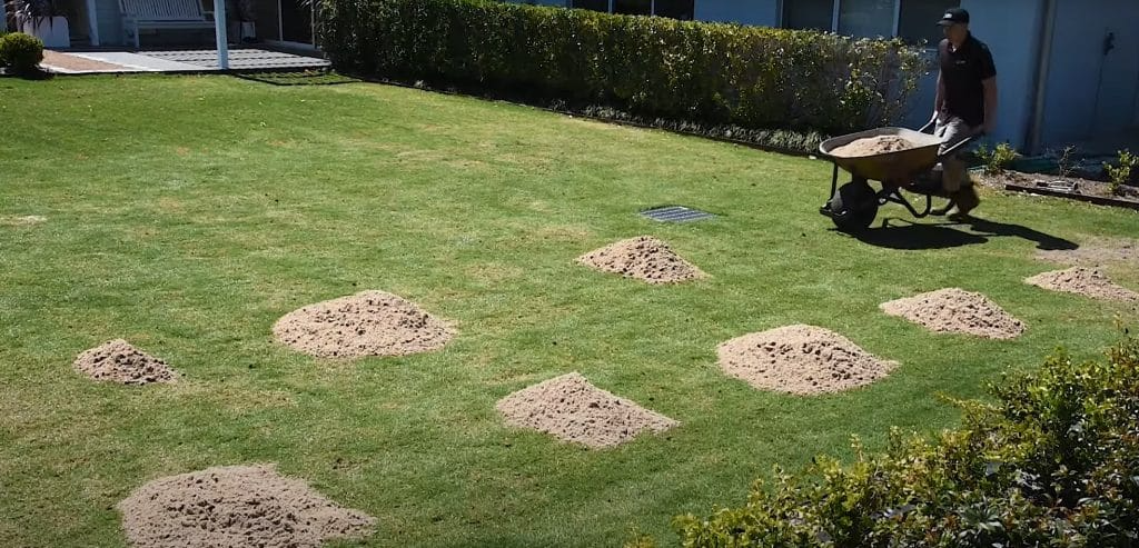 Levelling A Lawn With Topsoil